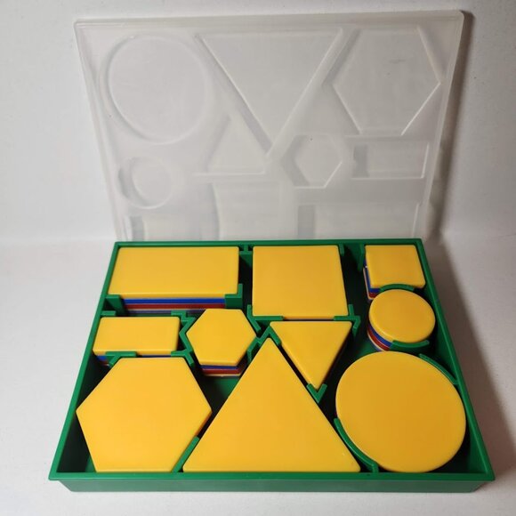 NEW 60 Count Attribute Blocks Math Manipulatives Assorted Colors Sorting Pattern - Picture 4 of 9